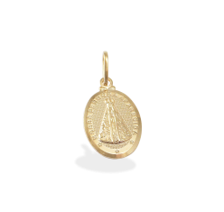 Pingente Oval 17 mm com Nossa Senhora Aparecida