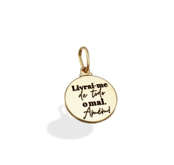 Pingente Medalha Livrai-me de Todo Mal, Amém
