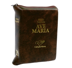 Bíblia Ave Maria Média com Zíper