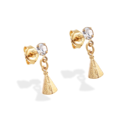 Brinco com Strass Nossa Senhora Aparecida 8 mm