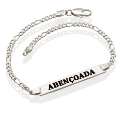 Pulseira Chapa Abençoada - Prata