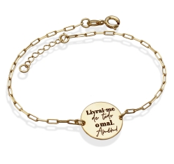 Pulseira Medalha Livrai-me de Todo Mal, Amém