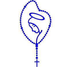 Adesivo Terço de Maria Canção Nova Externo Azul