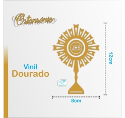 Adesivo Ostensório Médio - Vinil Dourado