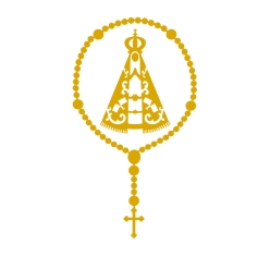 Adesivo Nossa Senhora Aparecida dourado