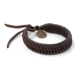 Pulseira Trançada Marrom São Bento
