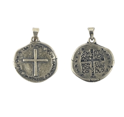 Medalha das Duas Cruzes Prateada - 22 mm