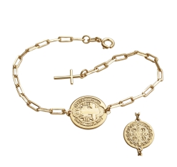 Pulseira Medalha de São Bento - Semijoia