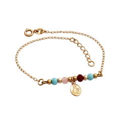 Pulseira com Cristais Santa Teresinha - Semijoia