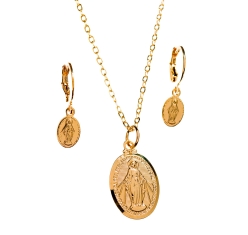 Conjunto Colar e Brinco Nossa Senhora das Graças