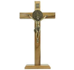 Crucifixo Medalha de São Bento 34cm