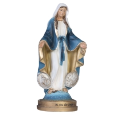 Imagem Resina Nacional Nossa Senhora das Graças com Medalha Milagrosa 20cm