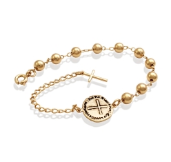 Pulseira Dezena Medalha das Duas Cruzes - Semijoia
