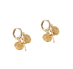 Brinco Argolinha 12 mm Medalha de São Bento