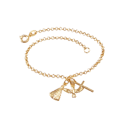 Pulseira com Cruz Nossa Senhora Aparecida e Espírito Santo
