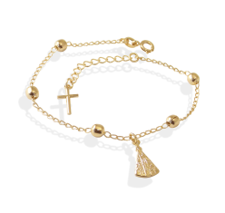 Pulseira Nossa Senhora Aparecida com Cruz