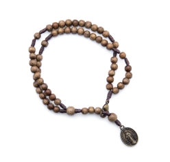 Pulseira Terço Madeira Nossa Senhora das Graças