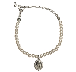 Pulseira Infantil Pérolas Nossa Senhora das Graças