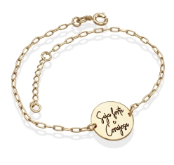 Pulseira Seja Forte e Corajosa - Semijoia
