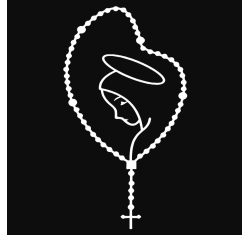 Adesivo Terco e Nossa Senhora Branco 10 Unidades