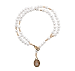 Pulseira Terço Pérola Nossa Senhora de Fátima