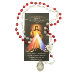 Terço da Divina Misericórdia em acrílico