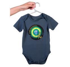 Body Infantil Meu Escudo é a Fé - Chumbo