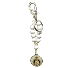 Chaveiro Dezena Nossa Senhora de Fátima - Branco