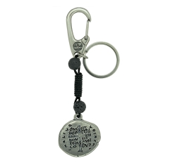 Chaveiro Medalha das Duas Cruzes - Pedra Vulcânica