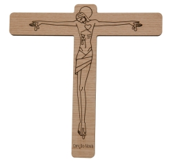 Crucifixo de Parede "Vinde, ó Deus" 30cm