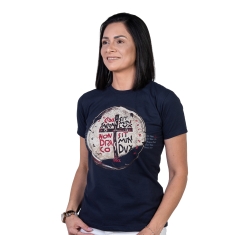 Baby Look Medalha das Duas Cruzes - Azul Marinho