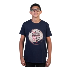 Camiseta Juvenil Medalha das Duas Cruzes - Azul Marinho