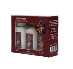 Kit Água, Vela e Sal Sagrada Família