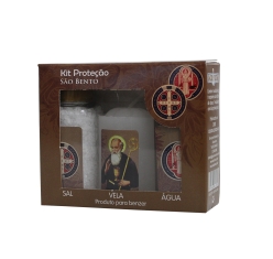 Kit Água, Vela e Sal - São Bento