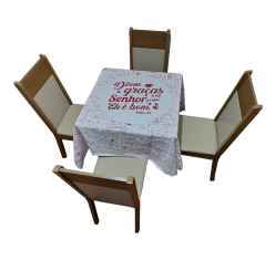 Toalha de Mesa Dêem Graças ao Senhor - 4 Lugares