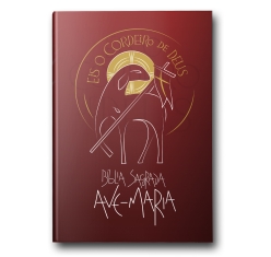 Bíblia Sagrada Ave Maria - Eis o Cordeiro de Deus - Vermelha