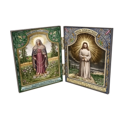 Quadrinho de Mesa Nossa Senhora das Lágrimas e Jesus Manietado