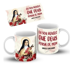 Caneca Santa Teresinha "Eu Sou Aquilo que Deus Pensa de Mim"
