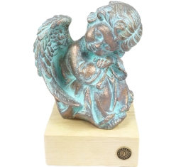 Imagem Anjo da Guarda Pettit Cor Azi - 12 cm
