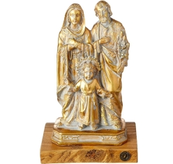 Imagem Sagrada Família cor ouro oxi - 21 cm