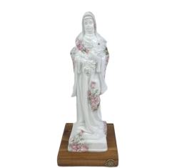 Imagem Santa Teresinha Decoupage Rosas - 20 cm