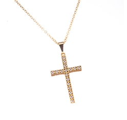 Colar Cruz Strass - Semijoia